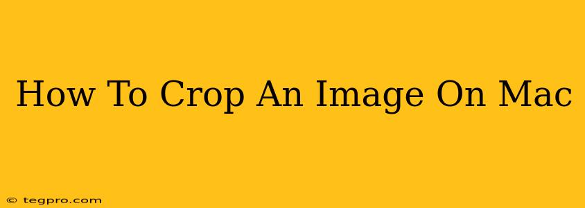 How To Crop An Image On Mac