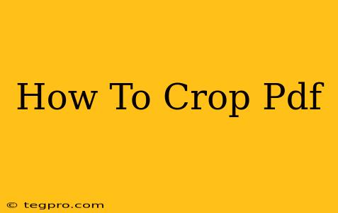 How To Crop Pdf