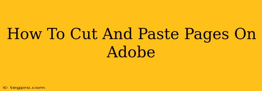 How To Cut And Paste Pages On Adobe