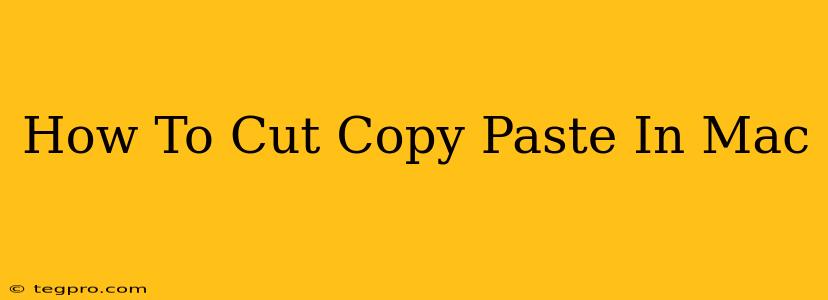 How To Cut Copy Paste In Mac