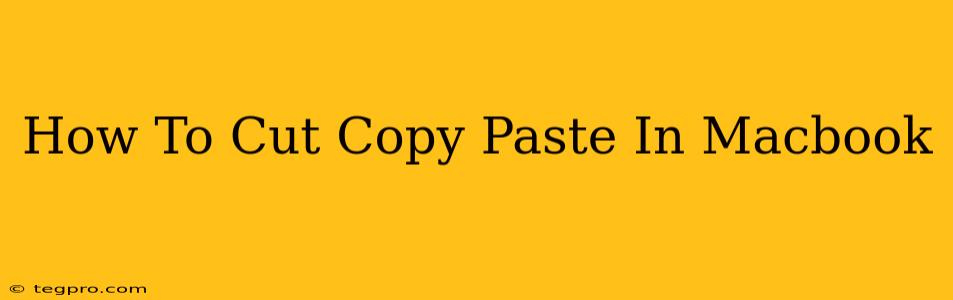 How To Cut Copy Paste In Macbook