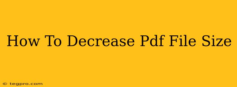 How To Decrease Pdf File Size