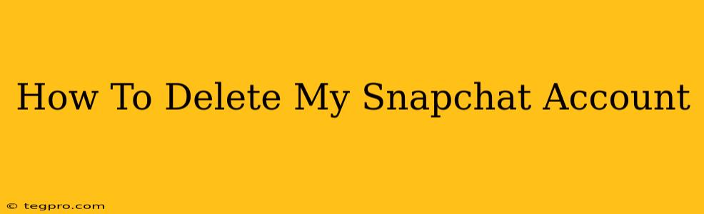 How To Delete My Snapchat Account