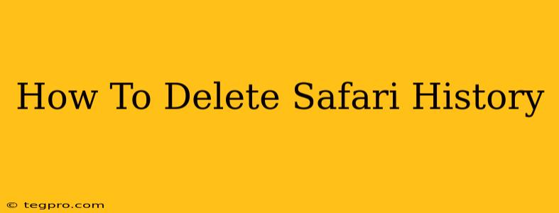 How To Delete Safari History