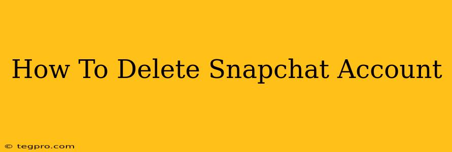 How To Delete Snapchat Account