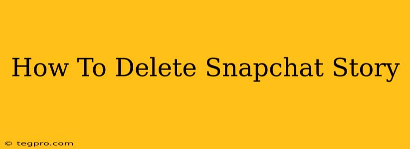 How To Delete Snapchat Story