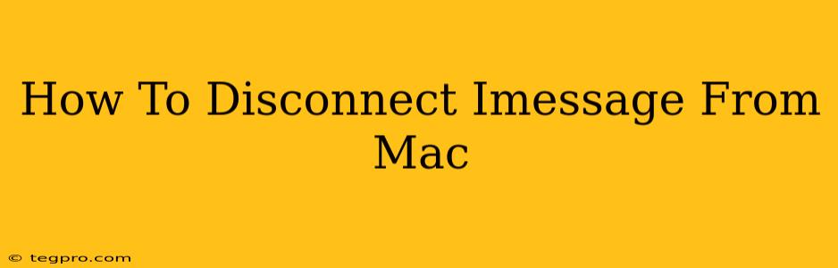 How To Disconnect Imessage From Mac