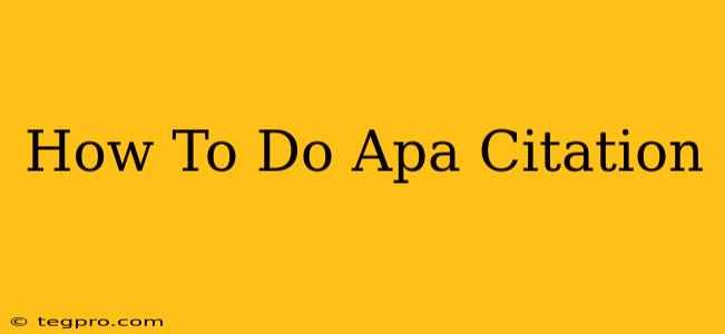 How To Do Apa Citation