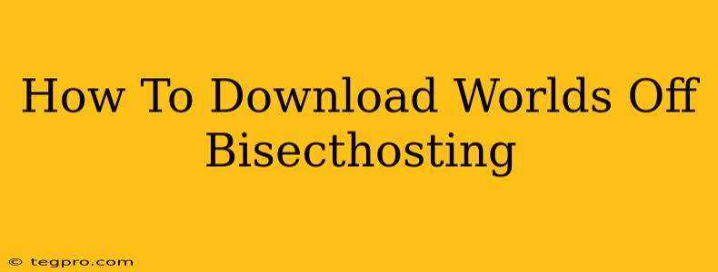 How To Download Worlds Off Bisecthosting