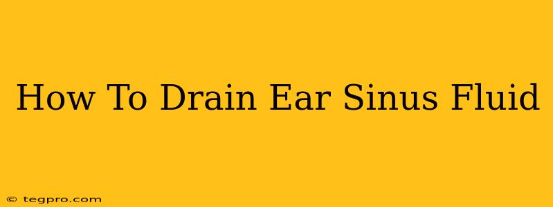 How To Drain Ear Sinus Fluid