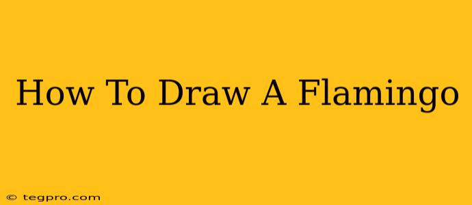 How To Draw A Flamingo