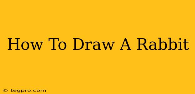 How To Draw A Rabbit