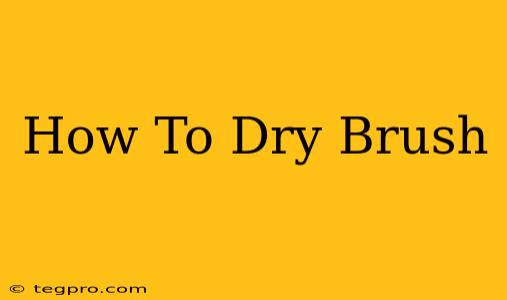 How To Dry Brush