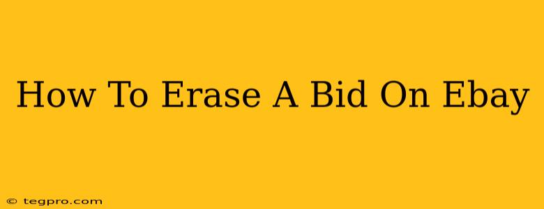 How To Erase A Bid On Ebay