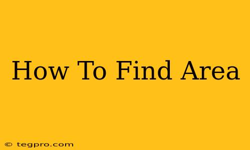 How To Find Area