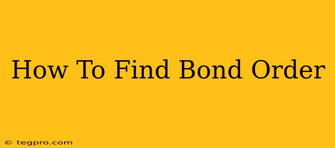 How To Find Bond Order