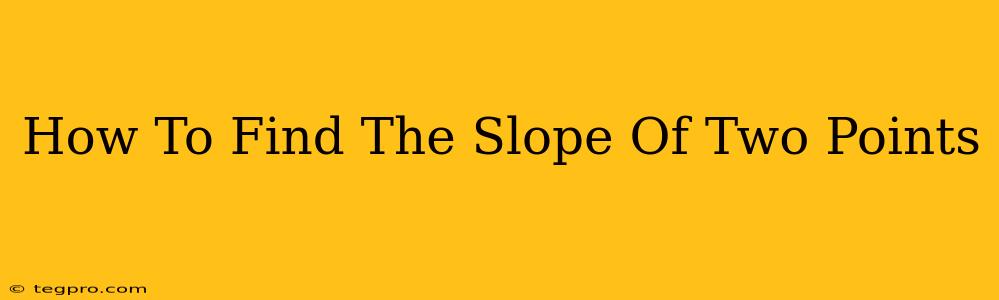 How To Find The Slope Of Two Points