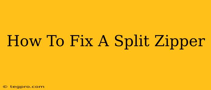 How To Fix A Split Zipper