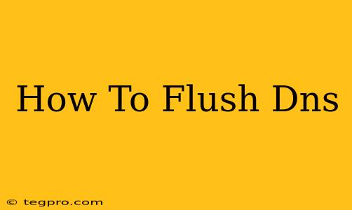 How To Flush Dns