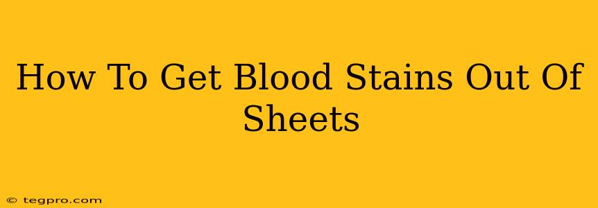 How To Get Blood Stains Out Of Sheets