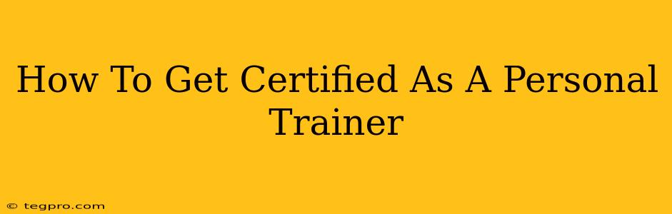 How To Get Certified As A Personal Trainer