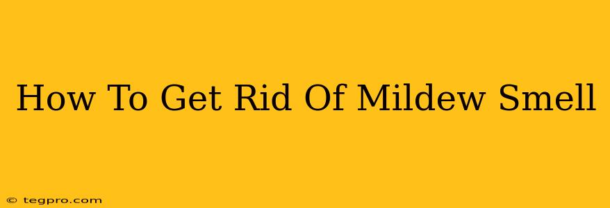 How To Get Rid Of Mildew Smell