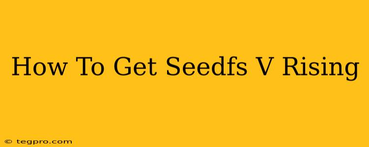 How To Get Seedfs V Rising