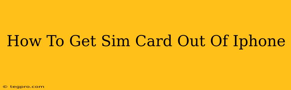 How To Get Sim Card Out Of Iphone