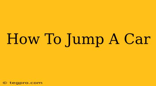 How To Jump A Car