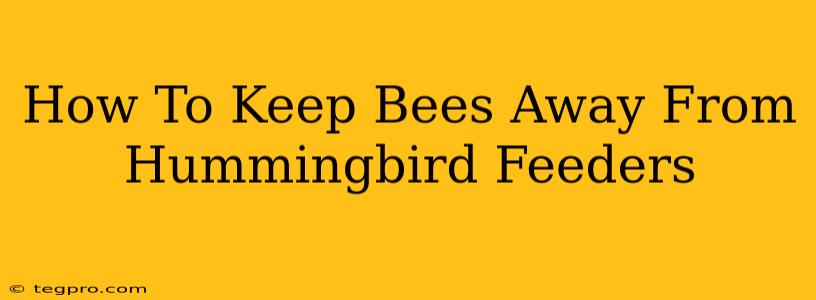 How To Keep Bees Away From Hummingbird Feeders