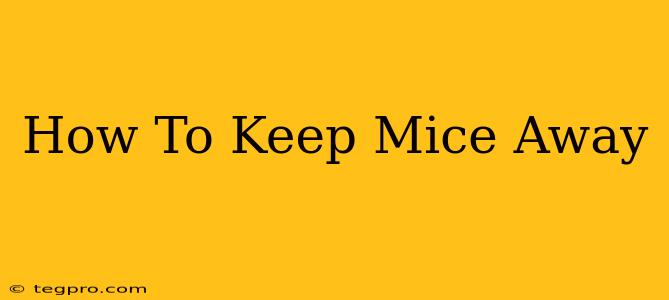 How To Keep Mice Away