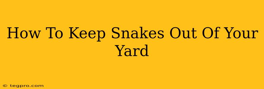 How To Keep Snakes Out Of Your Yard