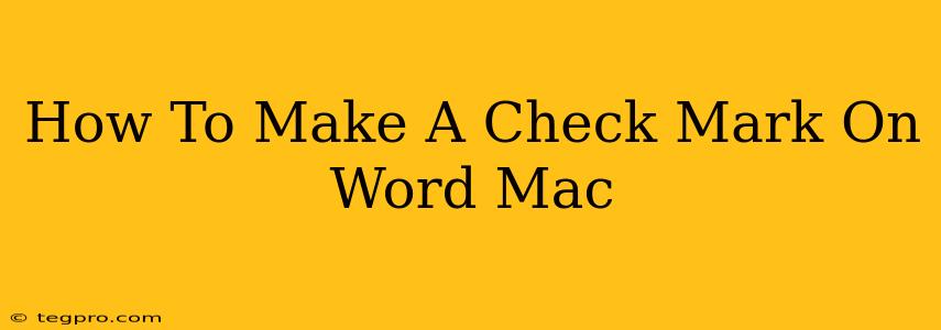 How To Make A Check Mark On Word Mac