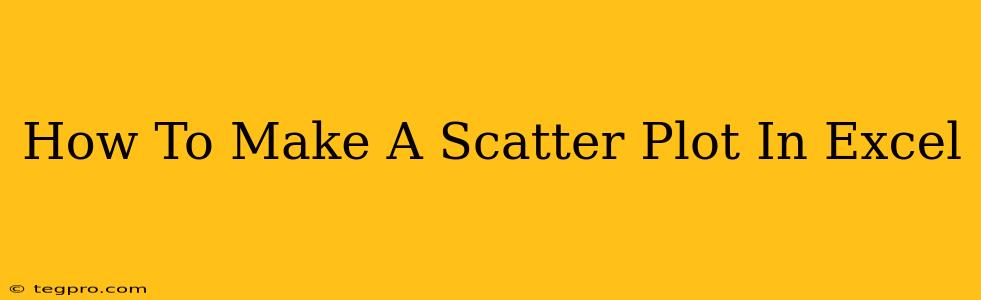 How To Make A Scatter Plot In Excel