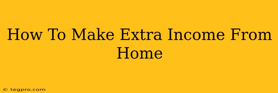 How To Make Extra Income From Home