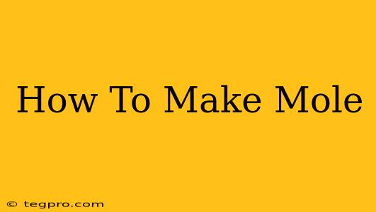 How To Make Mole