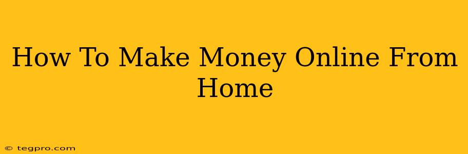 How To Make Money Online From Home