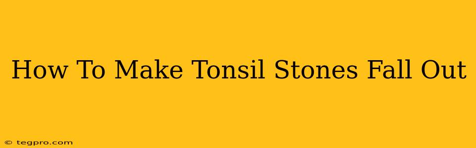 How To Make Tonsil Stones Fall Out