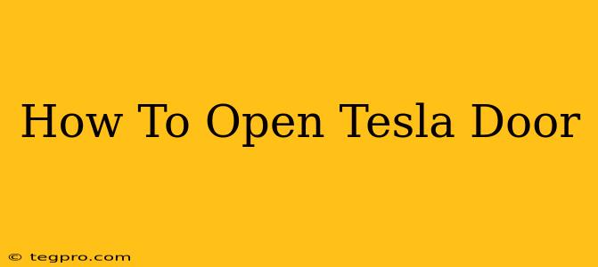 How To Open Tesla Door