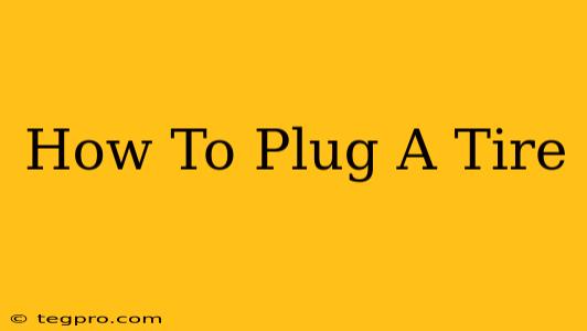 How To Plug A Tire