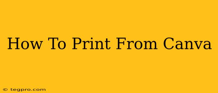 How To Print From Canva