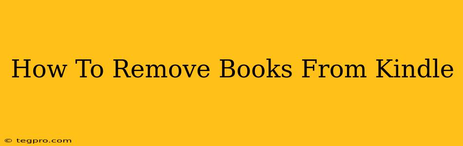 How To Remove Books From Kindle