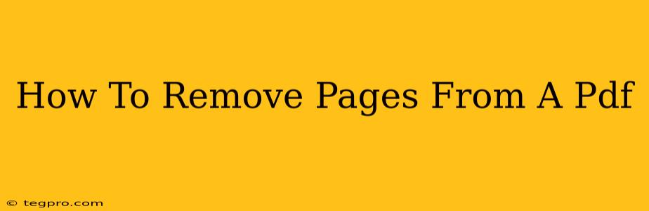 How To Remove Pages From A Pdf