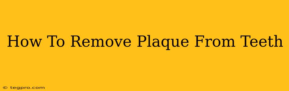 How To Remove Plaque From Teeth