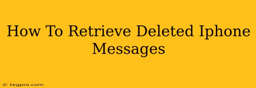 How To Retrieve Deleted Iphone Messages