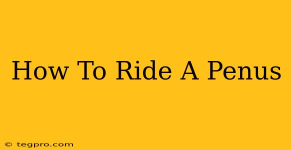 How To Ride A Penus