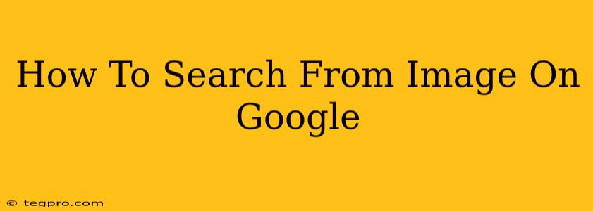 How To Search From Image On Google