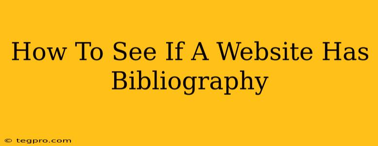 How To See If A Website Has Bibliography