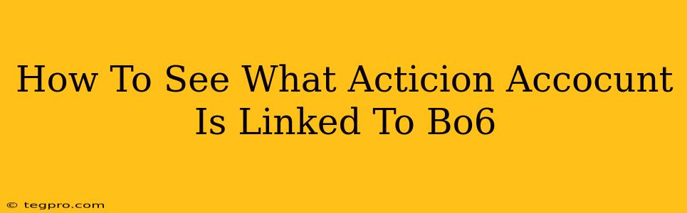 How To See What Acticion Accocunt Is Linked To Bo6