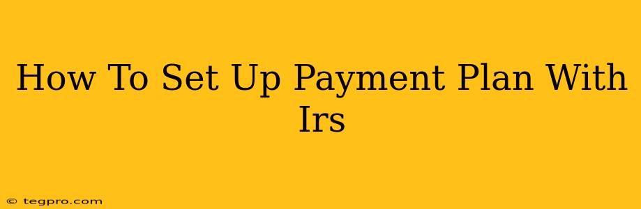 How To Set Up Payment Plan With Irs